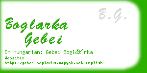 boglarka gebei business card